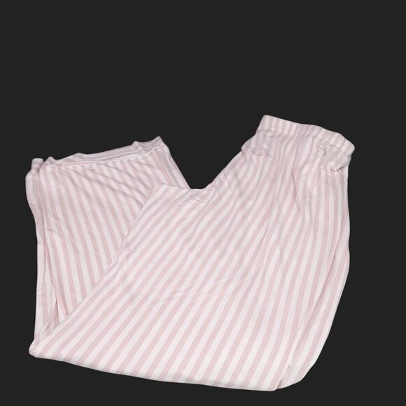 Stars Above Womens Pink Striped Pajamas Size XXL Button Front New Soft Knit Jers - Picture 2 of 10